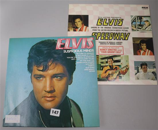 A collection of approximately forty eight Elvis Presley vinyl discs